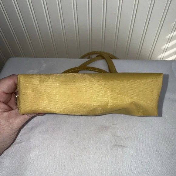 Longchamp Le Pliage XS Mini Tote Crossbody Shoulder Bag Handbag Yellow EUC - Picture 3 of 16
